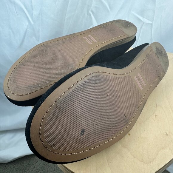 Toms Kelli Black Suede Tassel Flats - Picture 10 of 14